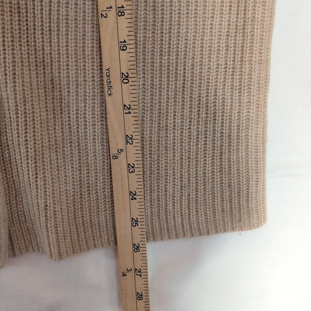 Vince Cashmere Blend Tan Ribbed Button Cardigan M - Picture 8 of 10